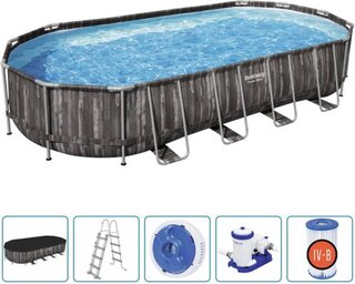 Kit voor bovengronds zwermbad | 7.32 x 3.66 meter Bestway, Power Steel